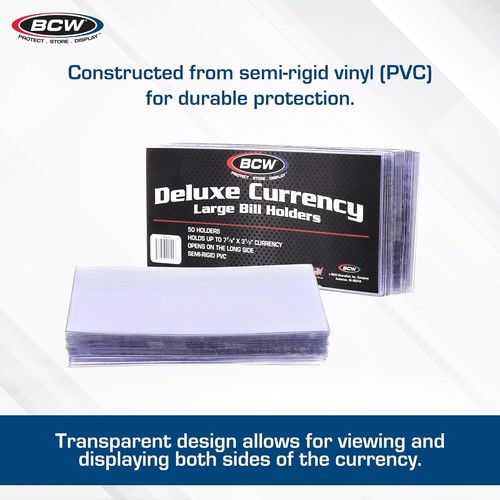 Bcw banknotes sleeves for - 50,