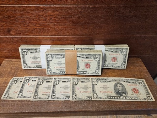 Five dollar red seal - $5,
