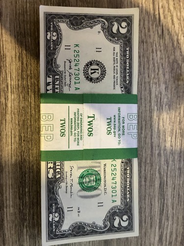 Federal reserve notes 25 - $2,
