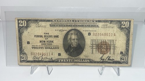1929 twenty dollar bill - $20,