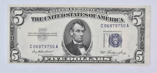 1953 silver certificate - $5,