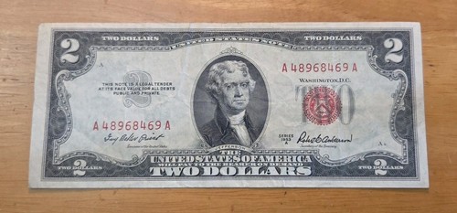 1953 dollar red - a, seal
