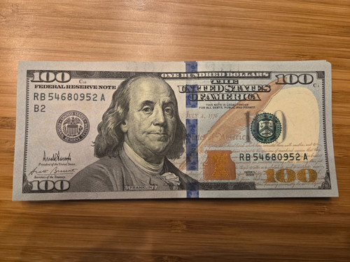 100 dollar bill - (1), $100