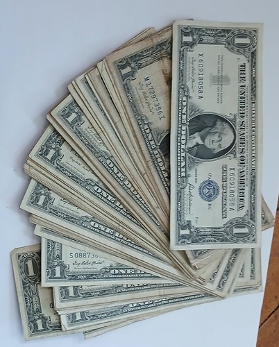 1957 one dollar - blue, note