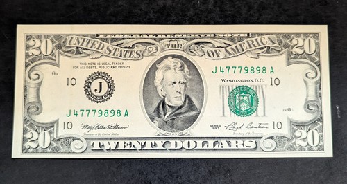 1993 bill series j - $20,
