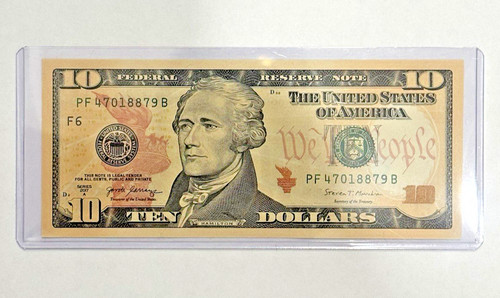 Uncirculated bill crisp - $10,